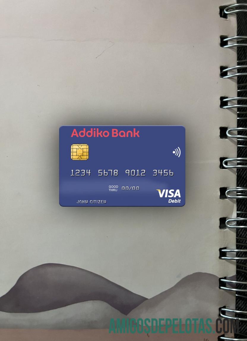 Eslovênia Addiko Bank Visa Cartão de Débito Photolook Front amostra